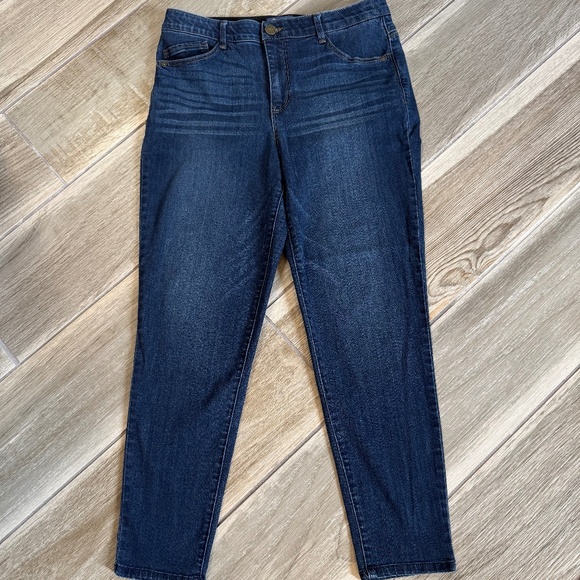 Democracy “Ab”solution Jegging Jeans Size 14 Dark Indigo Stretch - Picture 1 of 8